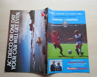 1986 Everton v Liverpool F A Charity Shield Football Match Programme. Ideal Christmas Gift, Fathers Day, Birthday Present