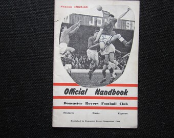 1962-63 SIGNED Doncaster Rovers Football Club Handbook, Yearbook, Souvenir. Ideal Christmas Gift, Fathers Day, Birthday Present