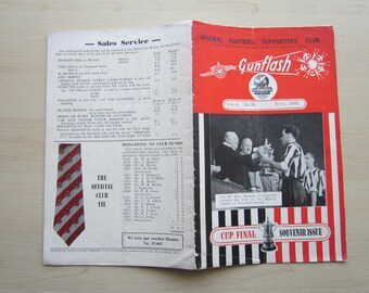 1952 "Gunflash" Arsenal Football Club F. A. Cup Final Souvenir Football Match Day Programme