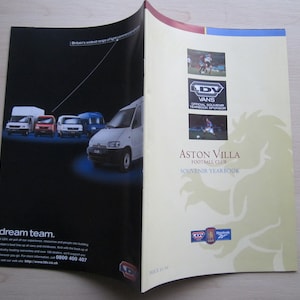 1998-1999 Aston Villa Football Club Jahrbuch, Handbuch, Jährlich, Souvenir. Ideales Weihnachtsgeschenk, Vatertag, Geburtstagsgeschenk für ihn