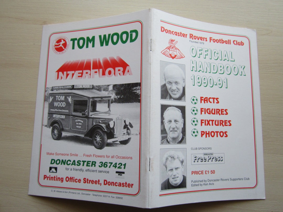 1990-91 Doncaster Rovers Football Club Handbook, Yearbook, Annual