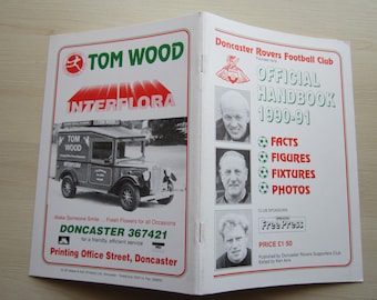1990-91 Doncaster Rovers Football Club Handbook, Yearbook, Annual, Memorabilia. Ideal Christmas Gift, Fathers Day, Birthday Present