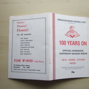 1978-79 Doncaster Rovers Football Club Handbook, Yearbook, Original Official. Ideal Christmas Gift, Fathers Day, Birthday Present For Him