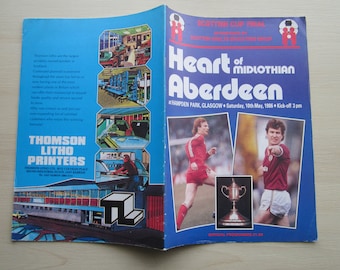 1986 Hearts v Aberdeen Scottish Cup Final Football Programme, Memorabilia. Ideal Christmas Gift, Fathers Day, Birthday Present