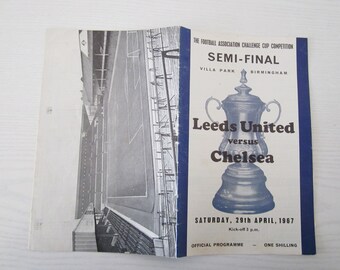 1966-67 Leeds United v Chelsea F A Cup Semi-Final Football Match Programme Ideal Christmas Gift, Fathers Day, Birthday Present