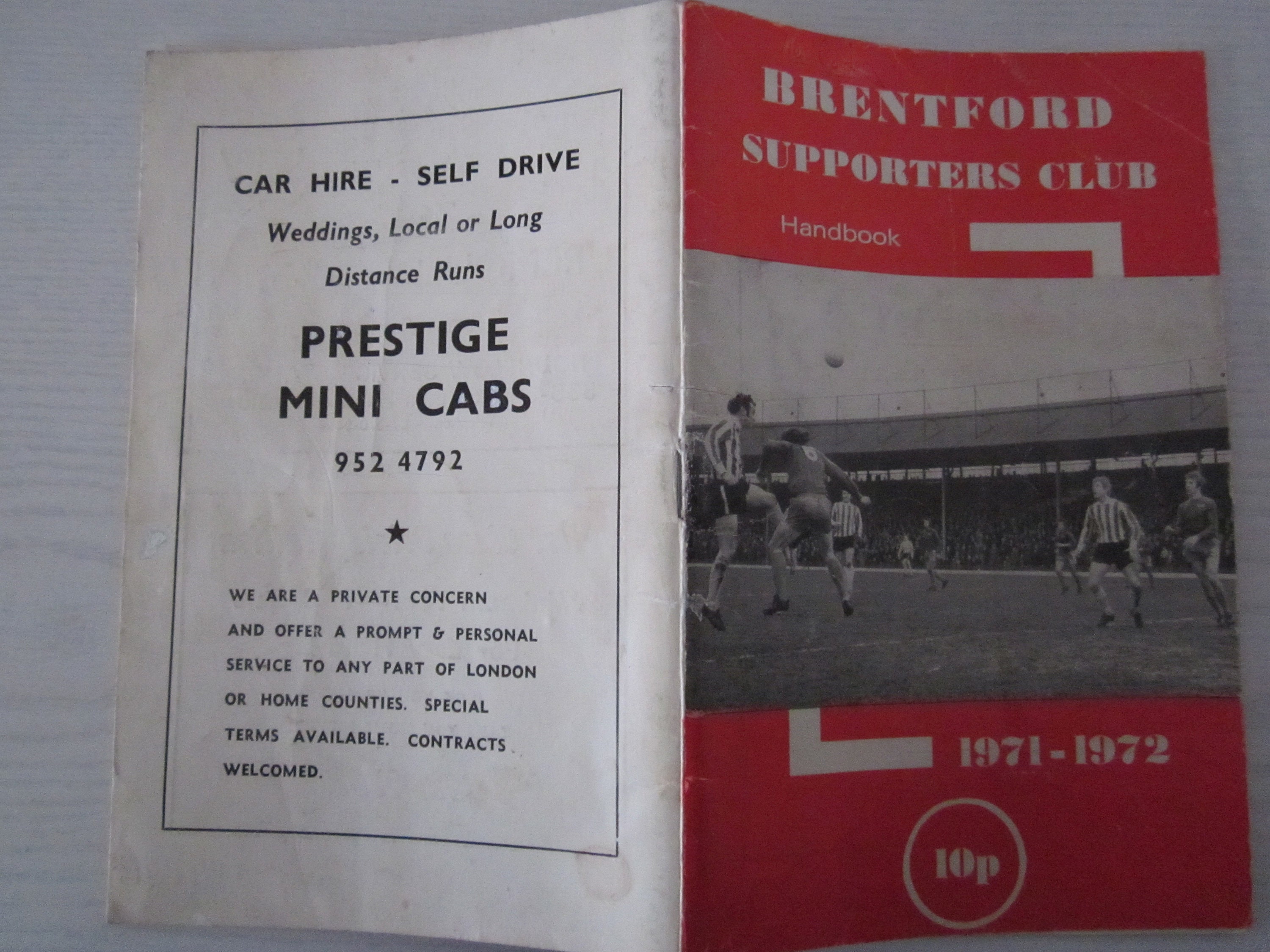 1971-72 Brentford Football Supporters Club Handbook, Yearbook, Annual. Ideal Christmas Gift, Fathers Day, Birthday Present For Him