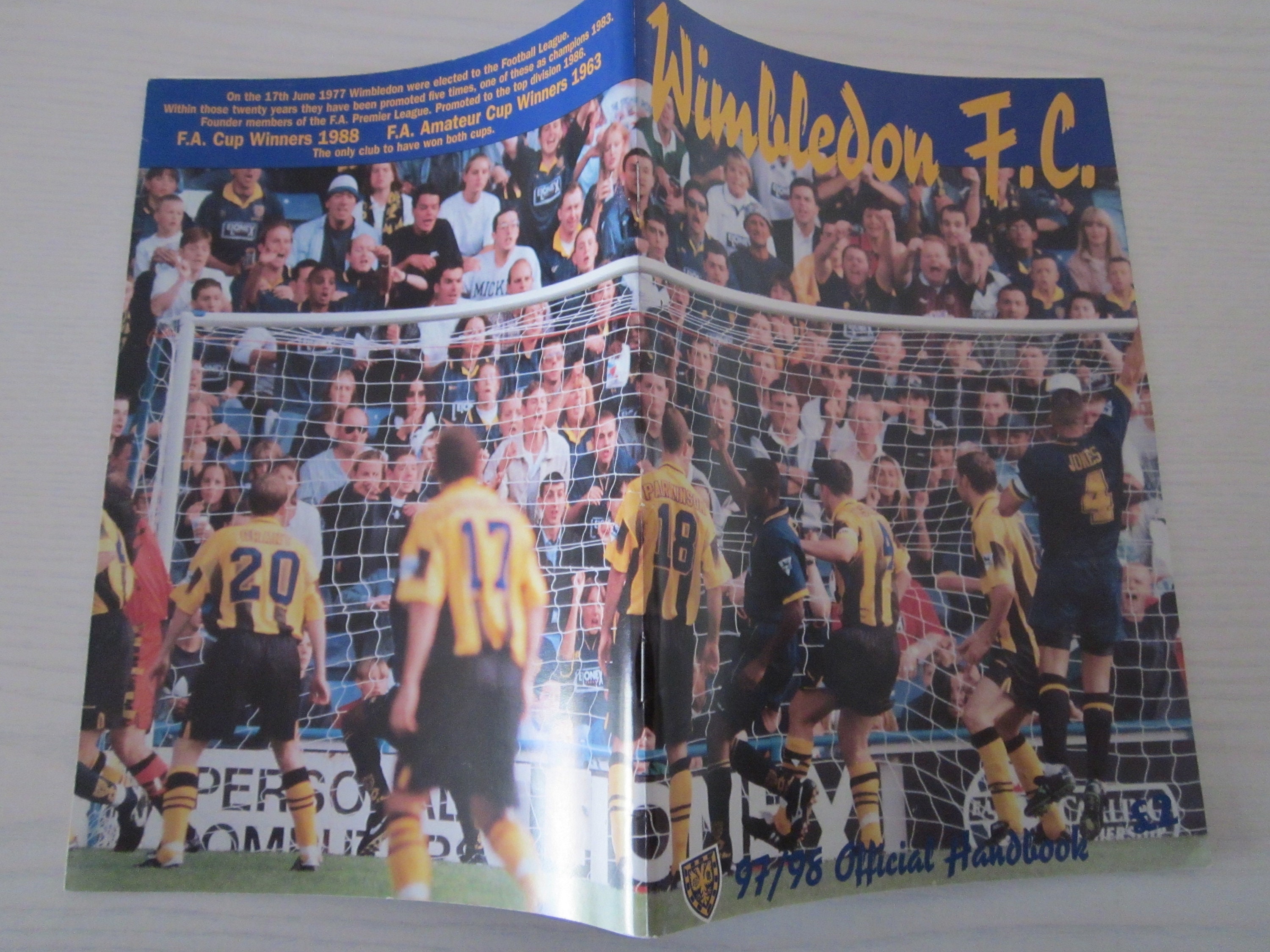 1997 98 Original Wimbledon Football Club Handbook Yearbook Etsy 1997 98 Original Wimbledon Football Club Handbook Yearbook Etsy