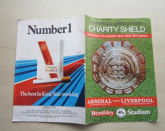 1979 Arsenal v Liverpool, F A Charity Shield Football Match Programme. Ideal Christmas Gift, Fathers Day, Birthday Present