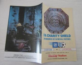 1984 Everton v Liverpool F A Charity Shield Football Match Programme. Ideal Christmas Gift, Fathers Day, Birthday Present