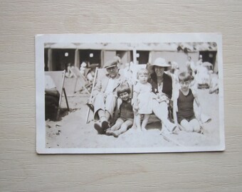 Postcard, No Title. Family Outing? Real Photo (RPPC) Postcard. Ideal Christmas Gift, Mother's Day, Birthday Present For Loved One.