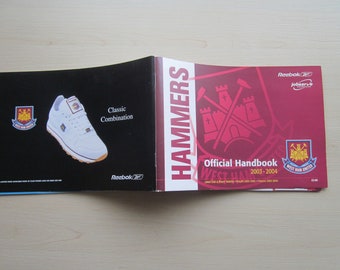 2003-2004 West Ham United Football Club Handbook, Yearbook. Ideal Christmas Gift, Valentine's Day, Fathers Day, Birthday Present