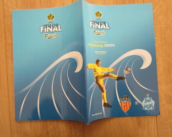 2004 Valencia v Olympique De Marseille, UEFA Cup Final Football Match Programme. Original Official.