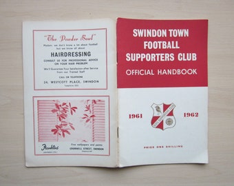 1961-62 Swindon Town Football Supporters Club Handbook, Yearbook, Souvenir. Ideal Christmas Gift, Fathers Day, Birthday Present