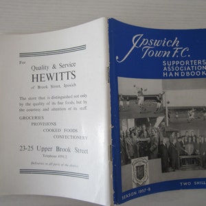 1957-58 Ipswich Town Football Club Supporters Club Newsletter, Handbook. Ideal Christmas Gift, Fathers Day, Birthday Present