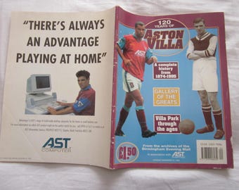 1874-1995 120 Years Of Aston Villa Football Club's Complete History. Original. Ideal Christmas Gift, Fathers Day, Birthday Present For Him