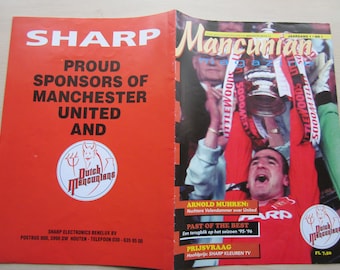 1995-96 Manchester United - Dutch supporters Brochure Celebrating Second Double in 1996. Pages Dedicated to Arnold Muhren!
