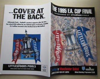 1995 Everton FC v Manchester United FC F A Cup Final Football Match Programme. Ideal Christmas Gift, Fathers Day, Birthday Present,