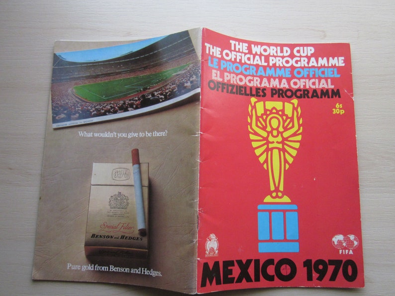 Birthday Present Fathers Day Ideal Christmas Gift 1970 World Cup Final Championship Tournament FootballSoccer Souvenir Programme