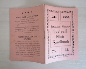 1938-39 Tottenham Hotspur Football Club Handbook, Yearbook.