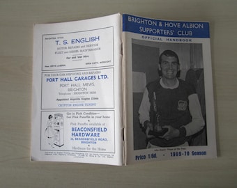 1969-70 Brighton-&-Hove-Albion-FC-Football-Soccer-Club-Handbook-Yearbook- Souvenir- Ideal-Christmas-Gift-Fathers-Day-Birthday-Present