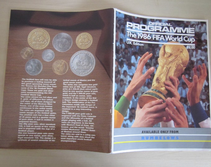 1986 UK Edition World Cup Final Programme. Ideal Christmas Gift, Fathers Day, Birthday Present For Him