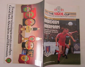 1985 Aberdeen v  Hibernian Scottish League Cup Final Football Match Programme. Ideal Christmas Gift, Fathers Day, Birthday Present For Him