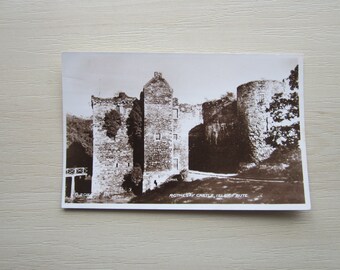 1950s REAL PHOTO Postcard, Rothesay Castle, Isle Of Bute, Scotland, UK. Genuine, Original. Unused