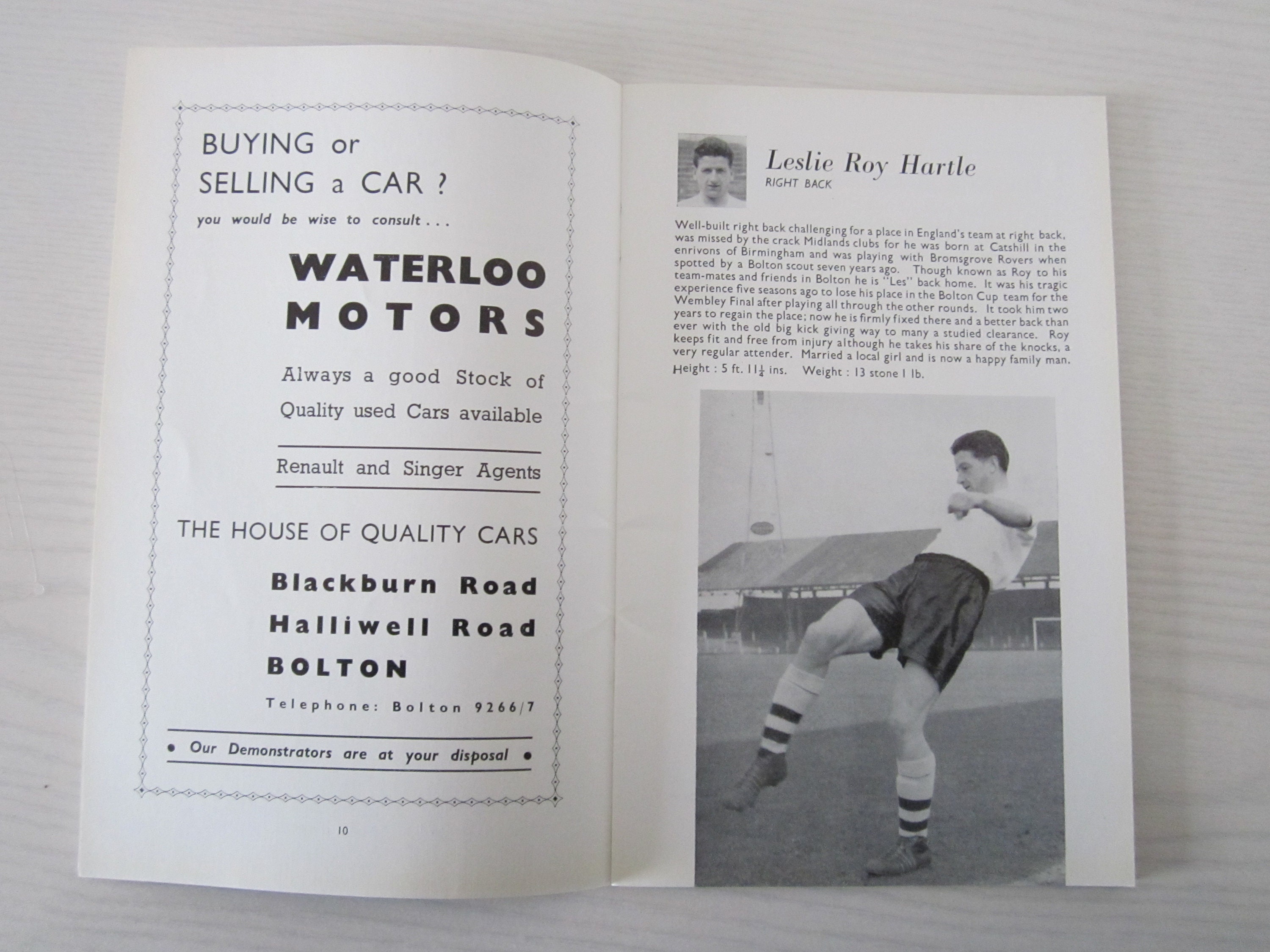 1958年ボルトン・ワンダラーズ「ウェンブリー行き」FAカップ決勝