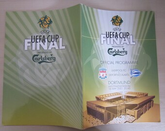 2001 Liverpool v Dortmund UEFA Cup Final Football Match Programme. Ideal Christmas Gift, Fathers Day, Birthday Present For Him.