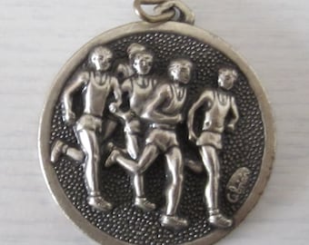 WIGAN Athletic Football Club 10k Run Road Running Silver Coloured Medal 1985 Barnes.