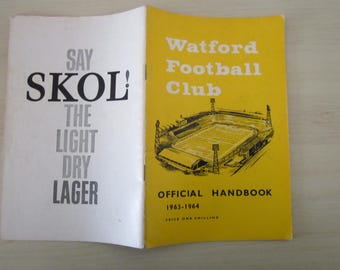 1963-64 Original Watford Football Club Handbook Yearbook. Original Official