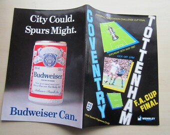 1987 Coventry City v Tottenham Hotspur F A Cup Final Football Programme.