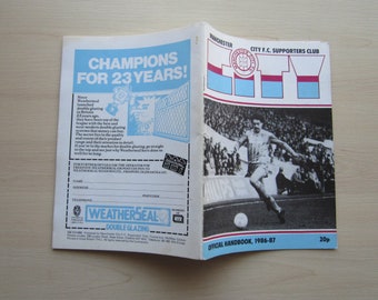1986-87 Manchester City Football Supporters Club Newsletter, Handbook, Yearbook Ideal Christmas Gift, Fathers Day, Birthday Present
