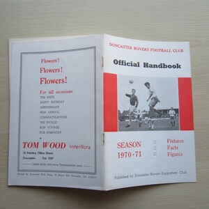 1970-71 Doncaster Rovers Football Club Handbook, Yearbook, Annual, Souvenir. Ideal Christmas Gift, Fathers Day, Birthday Present