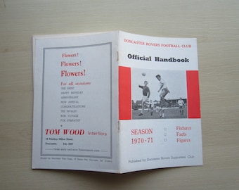 1970-71 Doncaster Rovers Football Club Handbook, Yearbook, Annual, Souvenir. Ideal Christmas Gift, Fathers Day, Birthday Present