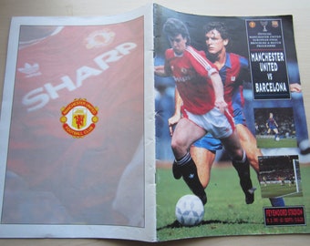 1991 Original Manchester United v Barcelona European Cup Final Football Match Day Programme Ideal Christmas Gift Birthday Present