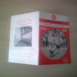 1977-78 Original Brentford Football Supporters Club Handbook, Yearbook, Annual Souvenir. Ideal Christmas Gift, Fathers Day, Birthday Present