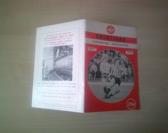 1977-78 Original Brentford Football Supporters Club Handbook, Yearbook, Annual Souvenir. Ideal Christmas Gift, Fathers Day, Birthday Present