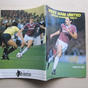 1986-87 West Ham United Football Club Handbook, Yearbook, Annual, Collectable. Ideal Christmas Gift, Fathers Day, Birthday Present