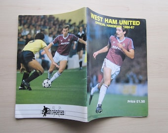 1986-87 West Ham United Football Club Handbook, Yearbook, Annual, Collectable. Ideal Christmas Gift, Fathers Day, Birthday Present