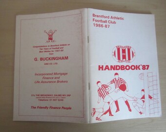 1986-87 Brentford ATHLETIC Football Club Handbook, Yearbook, Souvenir. Ideal Christmas Gift, Fathers Day, Birthday Present