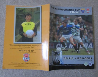 2003 Original Celtic v Rangers Scottish League Cup Final Football Match Programme. Ideal Christmas Gift, Fathers Day, Birthday Present