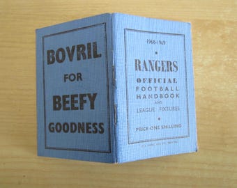 1968-69 Rangers Football Club Handbook, Yearbook, Souvenir, Collectable. Ideal Christmas Gift, Fathers Day, Birthday Present