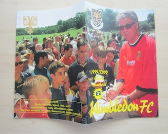 1999-2000 Wimbledon Football Club Handbook, Yearbook, Souvenir, Memorabilia. Ideal Christmas Gift, Fathers Day, Birthday Present