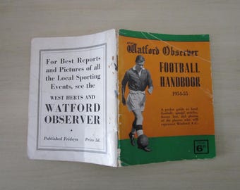 1954-55 Watford Football Club Handbook, Yearbook.