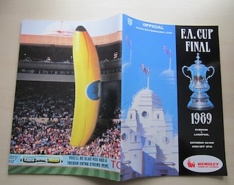 1989 Everton FC v Liverpool FC F A Cup Final Football Match Programme. Ideal Christmas Gift, Fathers Day, Birthday Present For Him