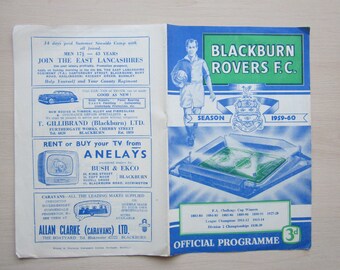 1959/60 Blackburn Rovers v Newcastle United Football Division One Match Programme. Ideal Christmas Gift, Father's Day, Birthday Present.