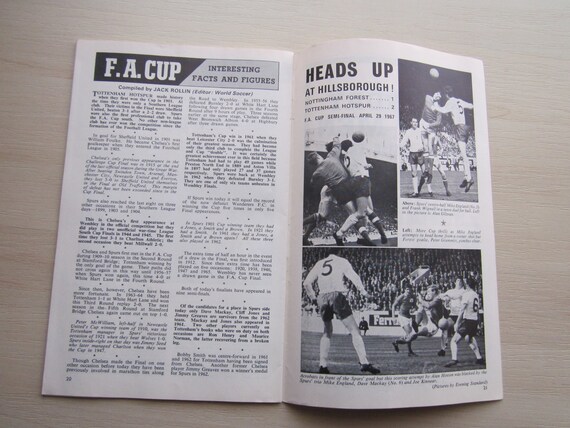Chelsea V Tottenham 1967 Coupe Finale Spéciale Wembley Édition Souvenir