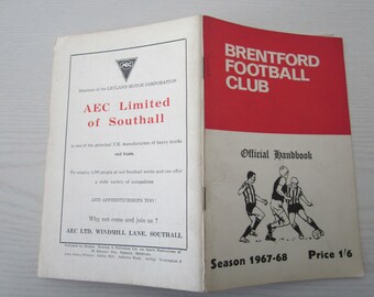 1967-68 Brentford Football Club Handbook, Yearbook, Annual. Ideal Christmas Gift, Fathers Day, Valentine's Day, Birthday Present
