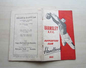1955 Barnsley Football Club Handbook Yearbook Memorabilia Ideal Christmas Gift Father's Day Birthday Present For Him.